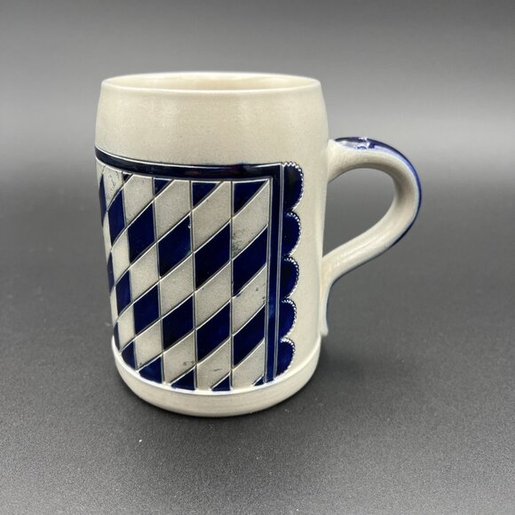 Vintage Goebel German Beer Stein M. Salzglasur W. Germany Blue Salt Glaze 5 in - Picture 4 of 10
